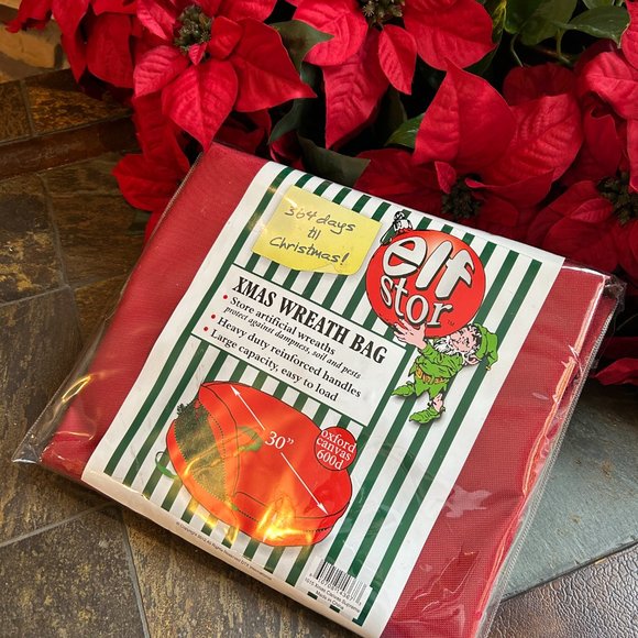 Elf Stor 30-Inch Canvas Wreath Storage Bag (NEW) - Picture 3 of 7